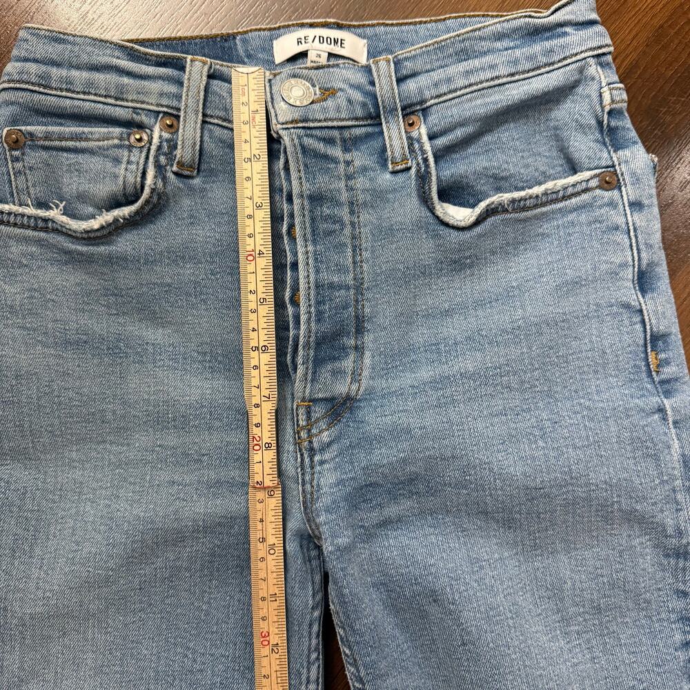 Re/Done 70s Stove Pipe Jeans Destroyed Dawn Casual Minimalist Denim Sz 26 - Picture 6 of 10